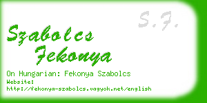 szabolcs fekonya business card